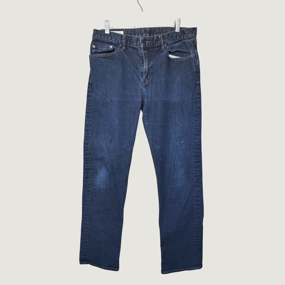 Banana Republic Mens Straight Leg Jeans Dark Wash Stretch Denim Casual 34x32
